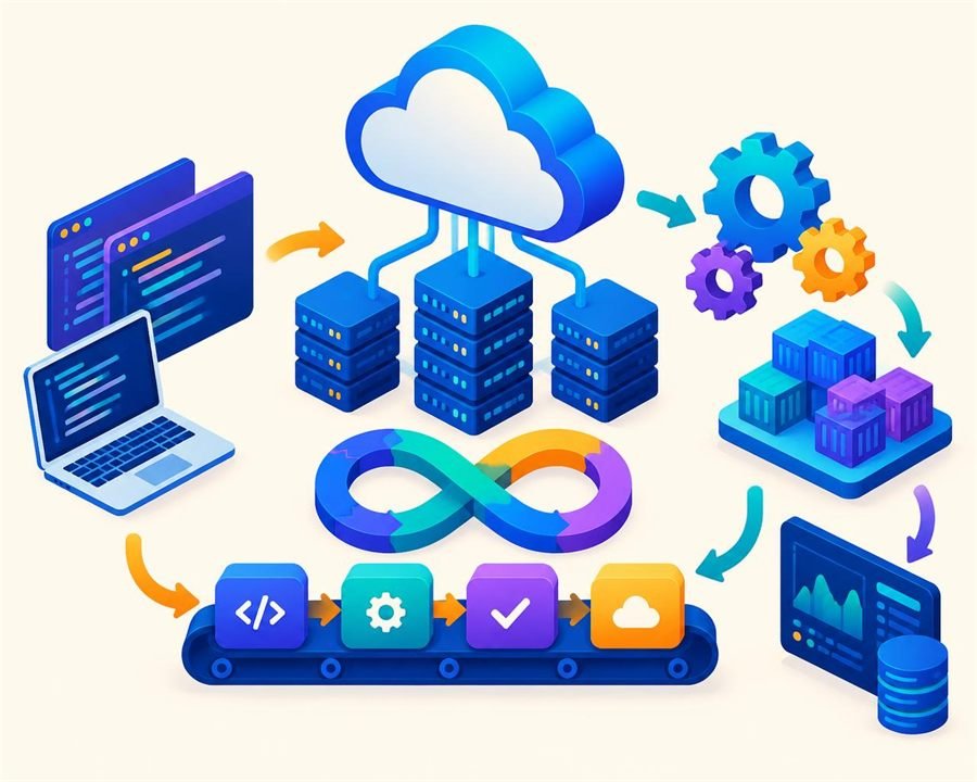 Cloud servers, code and a deployment pipeline