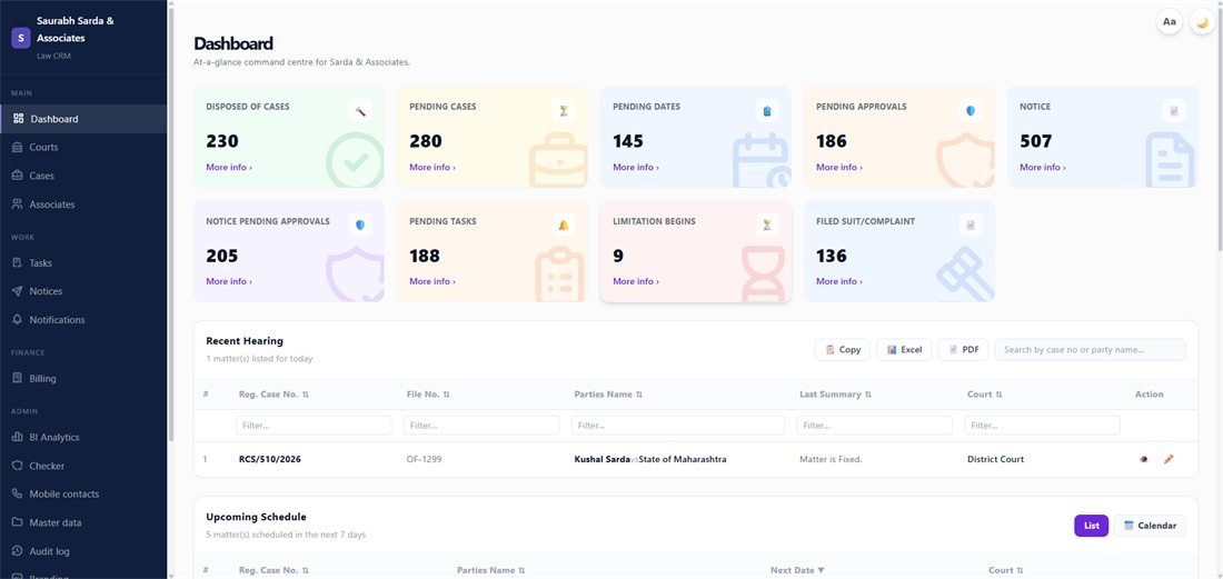 Matterly dashboard preview