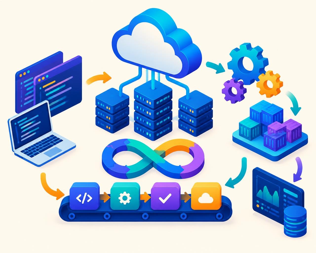 Cloud servers, code and a deployment pipeline